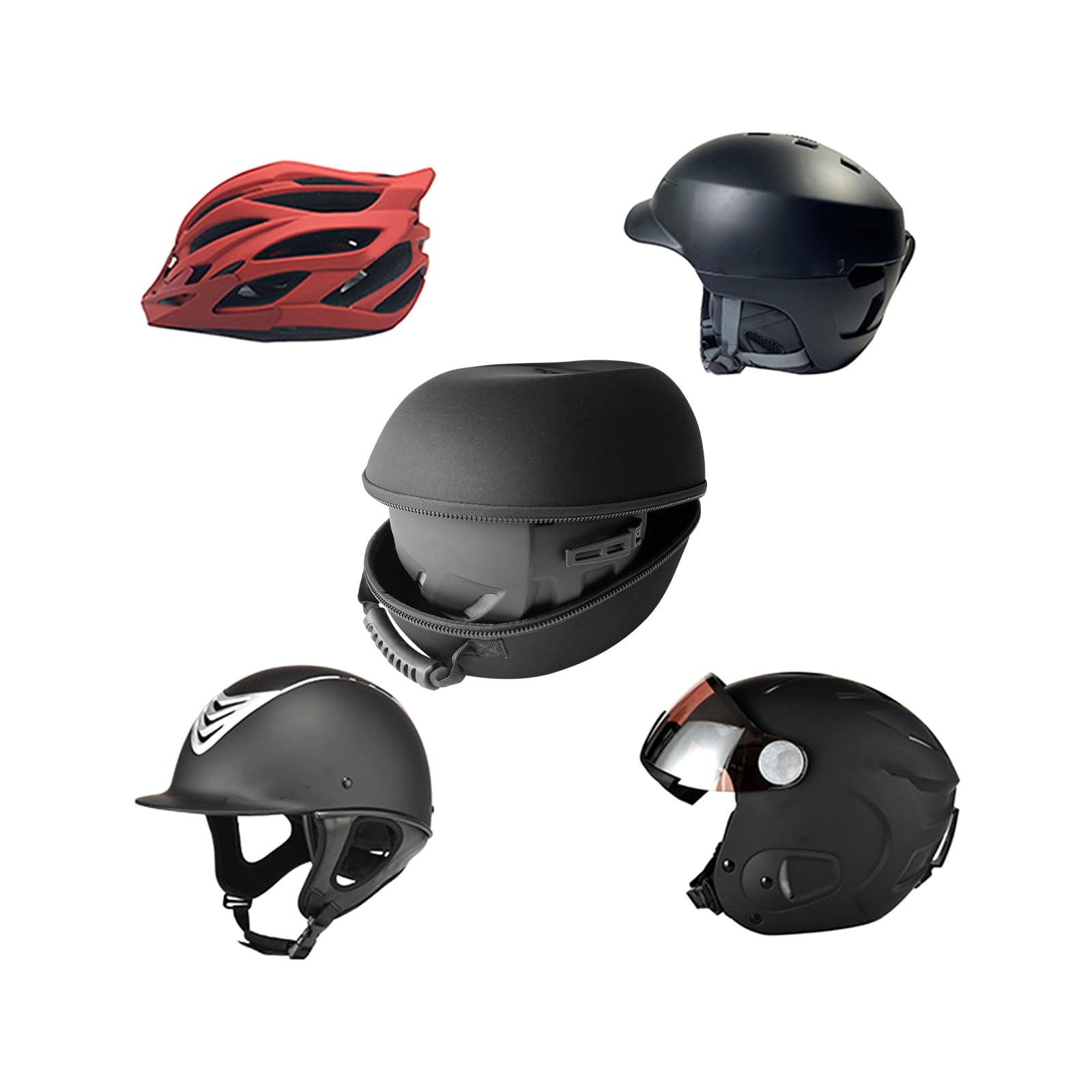 Funda para casco con cremallera, multifunción, a prueba de polvo, para casco ecuestre para ciclismo, deporte, caza