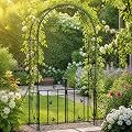1. GO Steel Garden Arch, 7'6" High x 3'9" Wide, Garden Arbor for Various Climbing Plant, Outdoor Garden Lawn Backyard