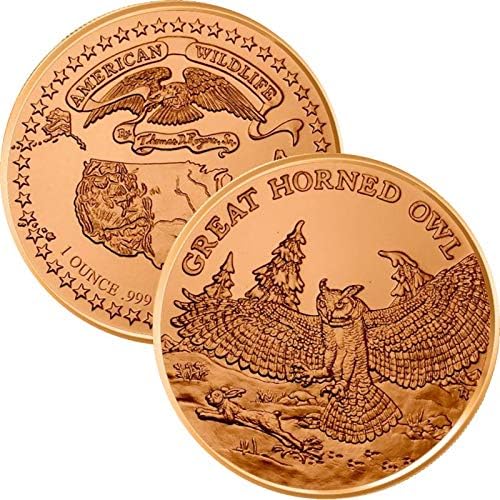 Vista 6 de Jig Pro Shop American Wildlife Series 1 oz .999 Medallón de cobre puro