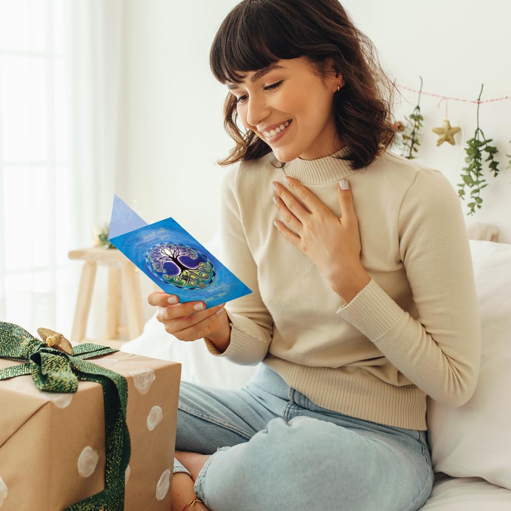 Tree-Free Greetings Winter Solstice Cards - 10 Artful 5x7 Cards With Matching Envelopes, Made In USA