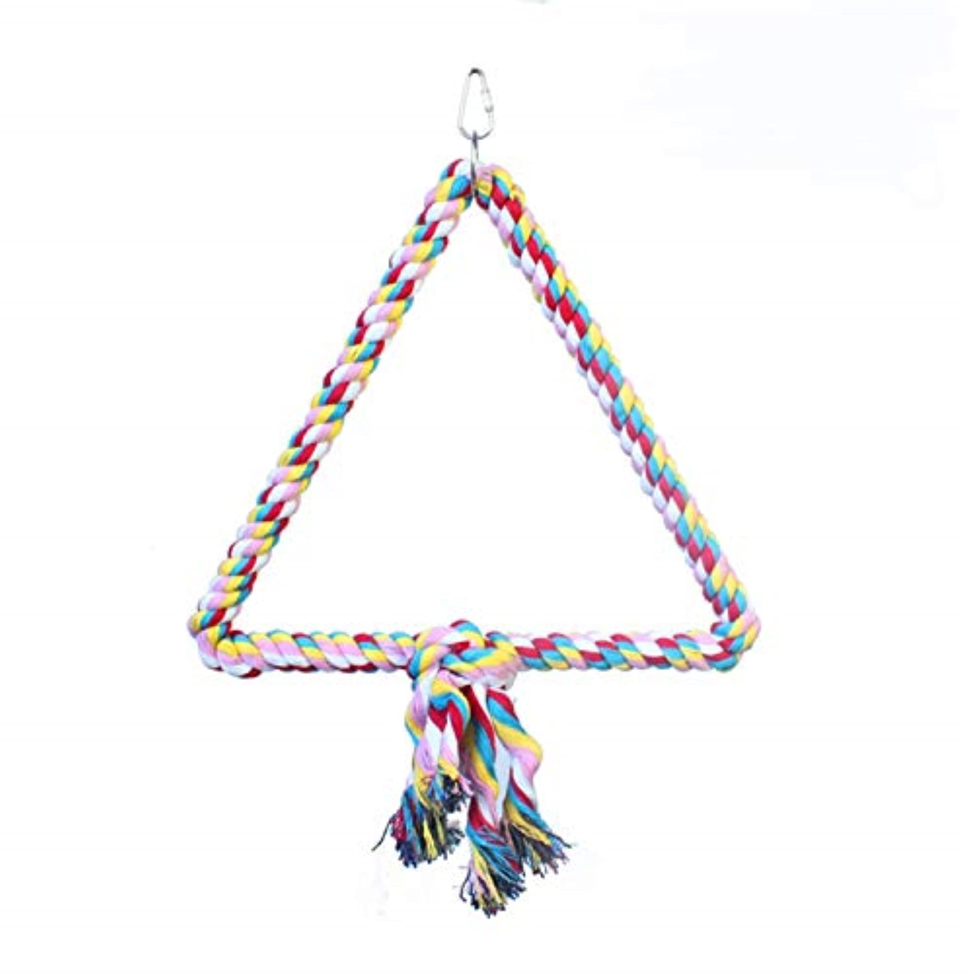 A&E Cage Company Triangle Cotton Rope Swing, 15.75" x 12.6" x 12.6" Rope
