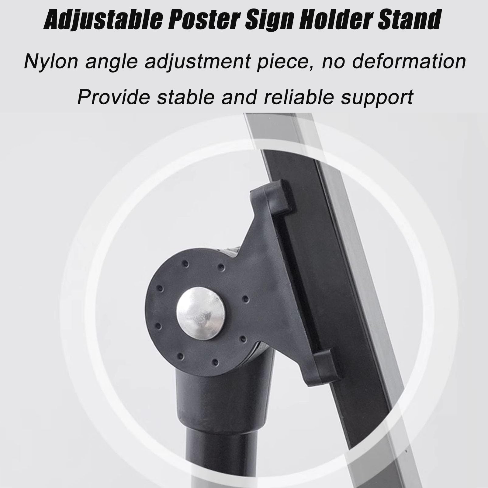 Soporte de metal para carteles, soporte ajustable resistente para carteles y pancartas, ideal para bodas, restaurantes y exhibiciones de negocios