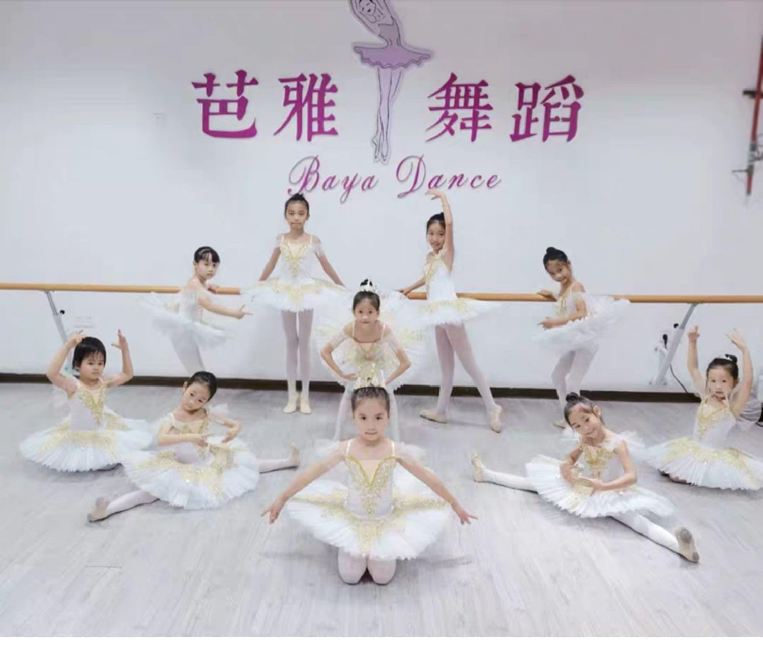Tutú de Ballet para Niñas, Tutú de Panqueque, Vestido de Fiesta de Bailarina, Disfraz de Ballet Elegante para Mujeres Adultas Y Niñas (120 cm)
