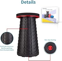 Vista 33 de Boreeman Taburete plegable mejorado, ligero pero más resistente, con capacidad de carga, 400 libras, taburete plegable portátil para camping, pesca