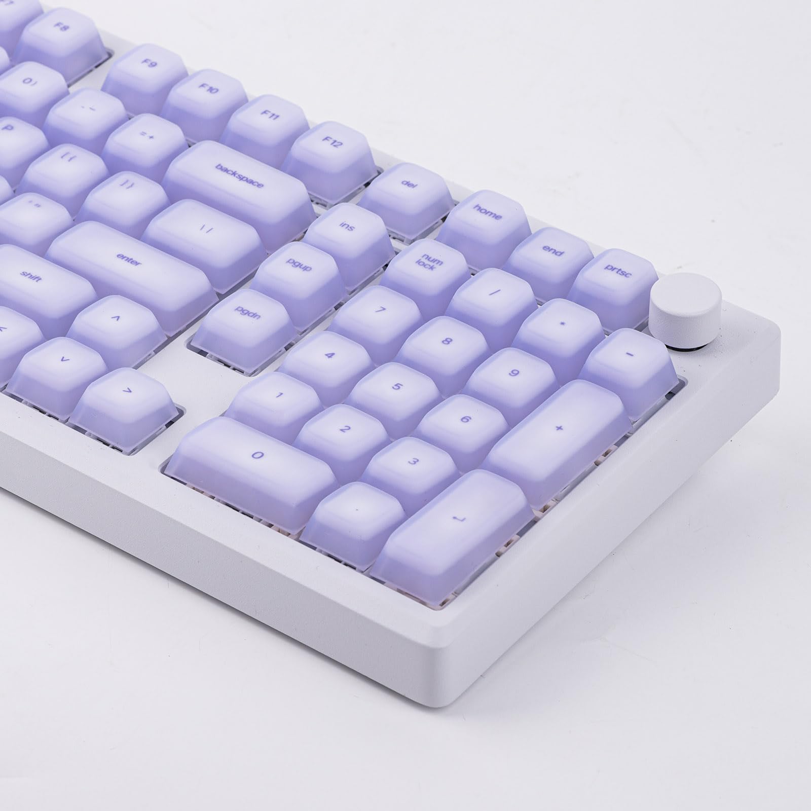 EPOMAKER AegisSil Keycap Set, Material de Silicona,Perfil Cherry,113 Teclas,Tamaños 65%/75%/96%/Completo, Juego de Teclas Personalizadas para Teclados Mecánicos Cherry MX,Kailh,Outemu,Gateron (Morado)