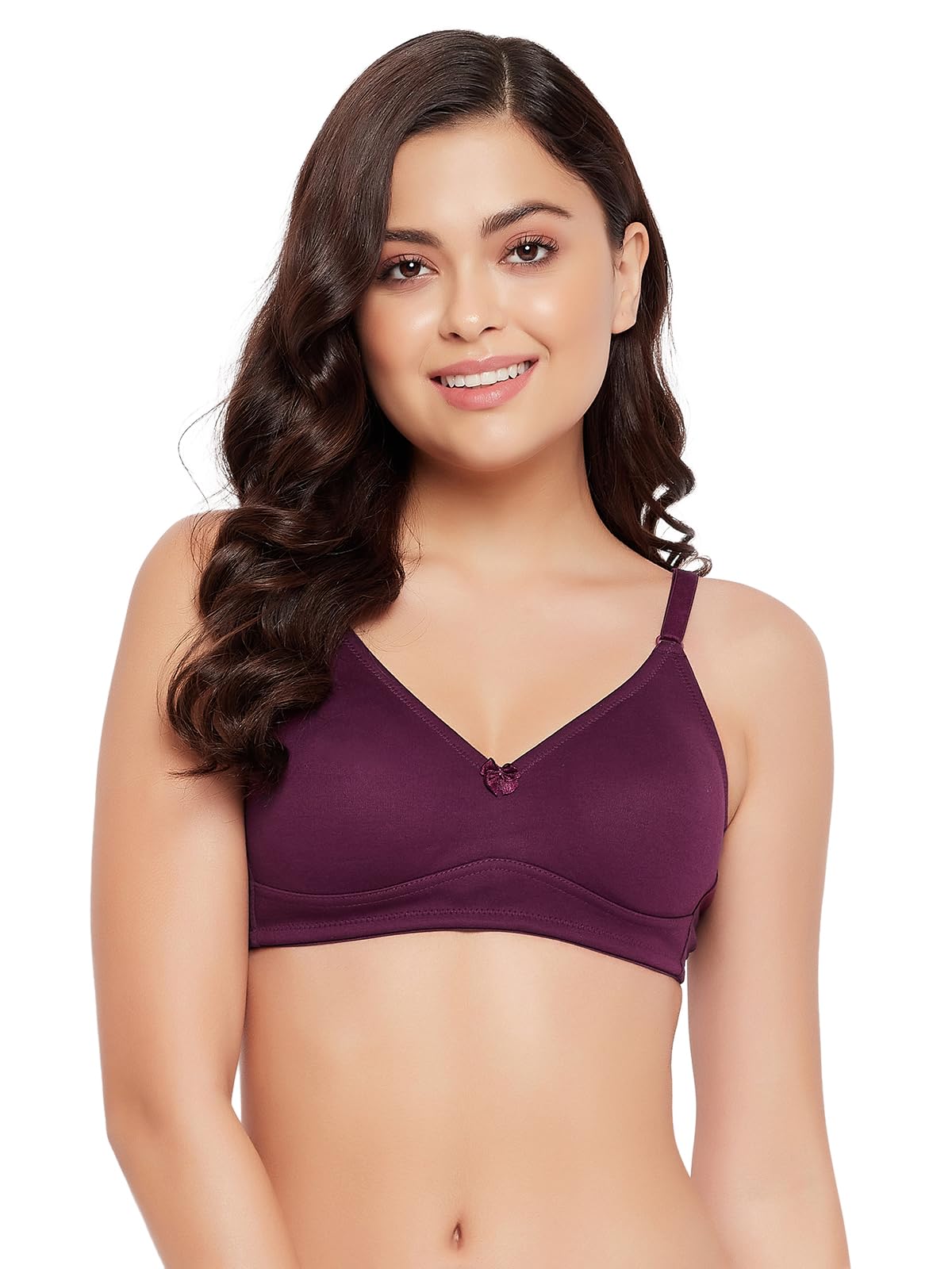 clovia Women Cotton Spandex Solid Non-Padded Full Cup Wire Free T-Shirt Bra-picture-19