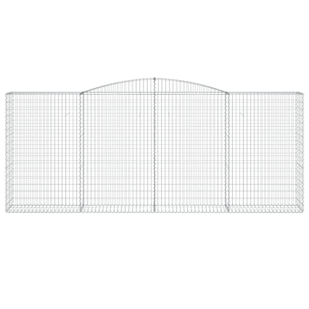 Gaviones - Arco alto (20 unidades, 400 x 50 x 180 cm, hierro galvanizado) | Estable privacidad y decoración para jardín y terraza. Cestas de alambre de metal resistentes para facilitar el llenado.