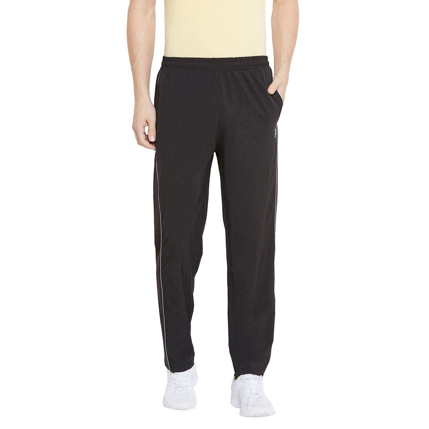 PERFKT-UMens Solid Regular Fit Hdra-Cool Antimicrobial Running Track Pants