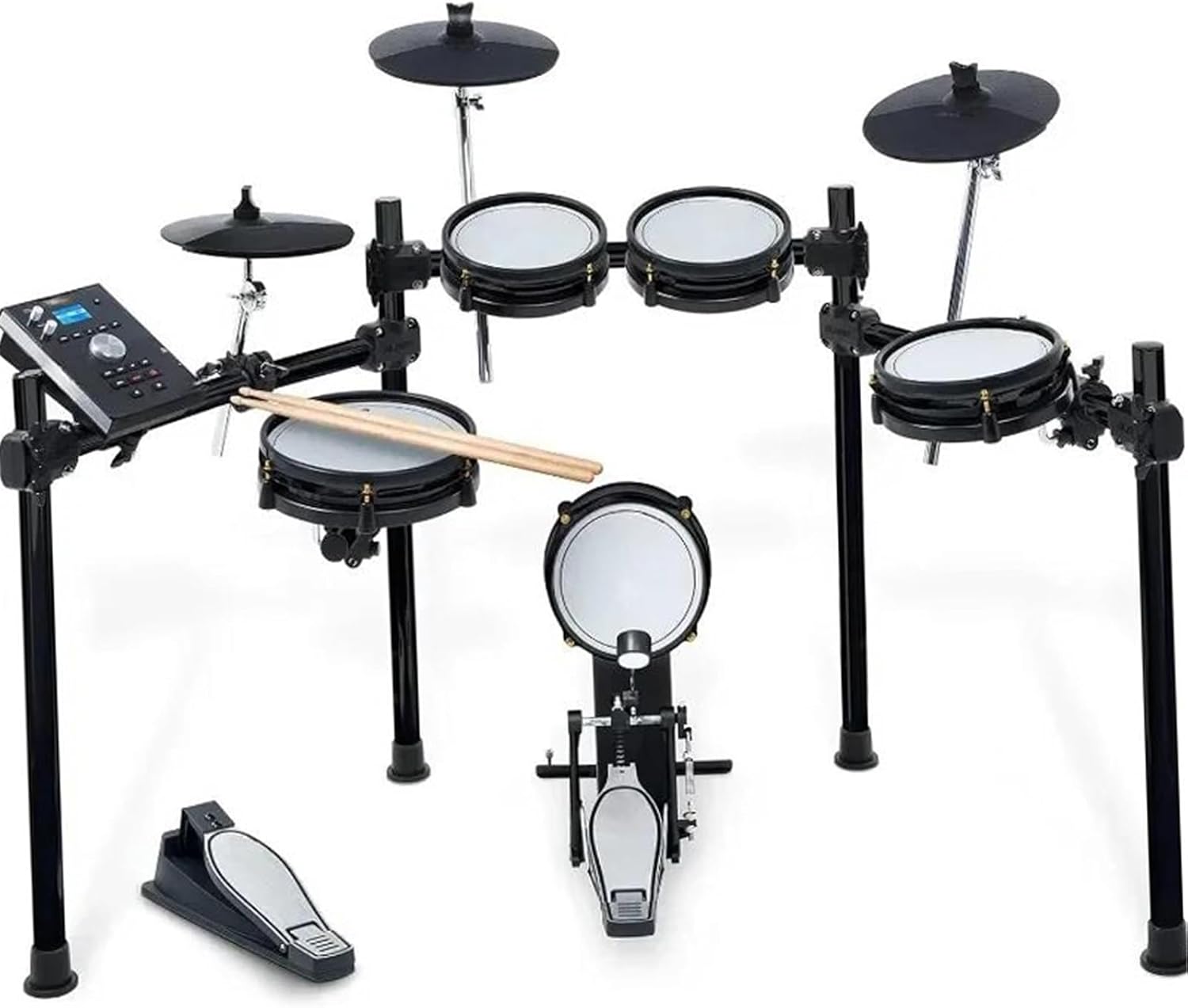 電子ドラム 5ドラム3シンパル 専用マット付 折りたたみ式 USB MIDI