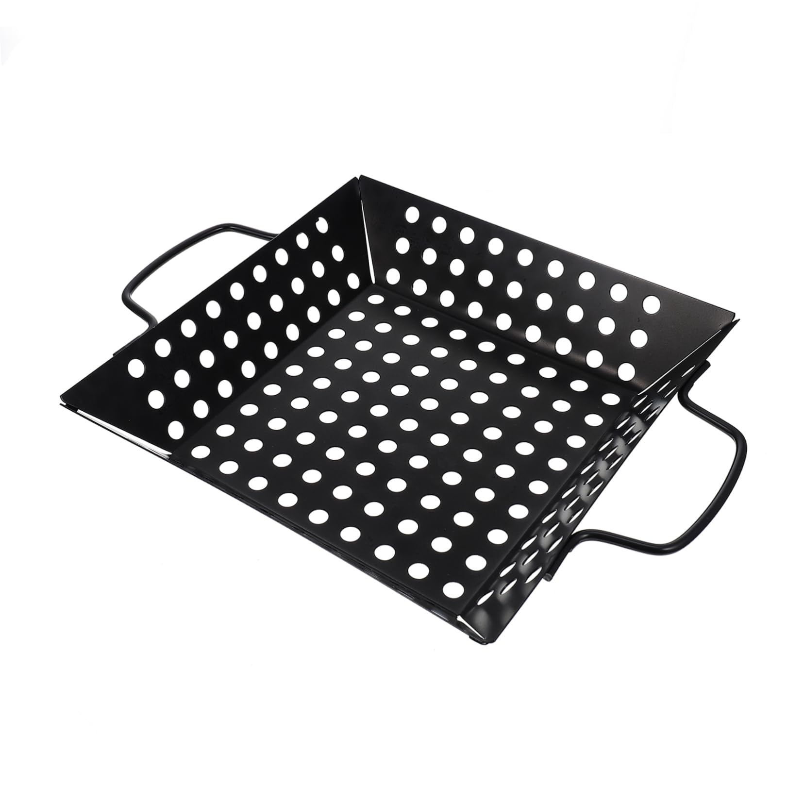 BESTYASH 1pezzi Barbecue Carbonio Antiaderente Maniglia e Foro di Scarico per Grigliare Carne Verdure e Pesce Resistente Usura