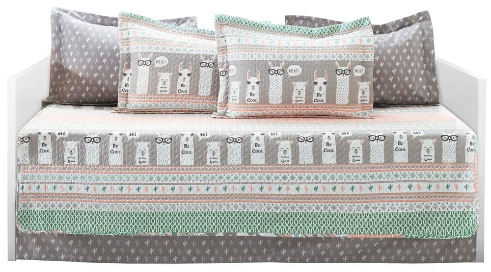 Amazon.com: Lush Decor Llama Stripe Daybed Cover 6 Piece Set 39