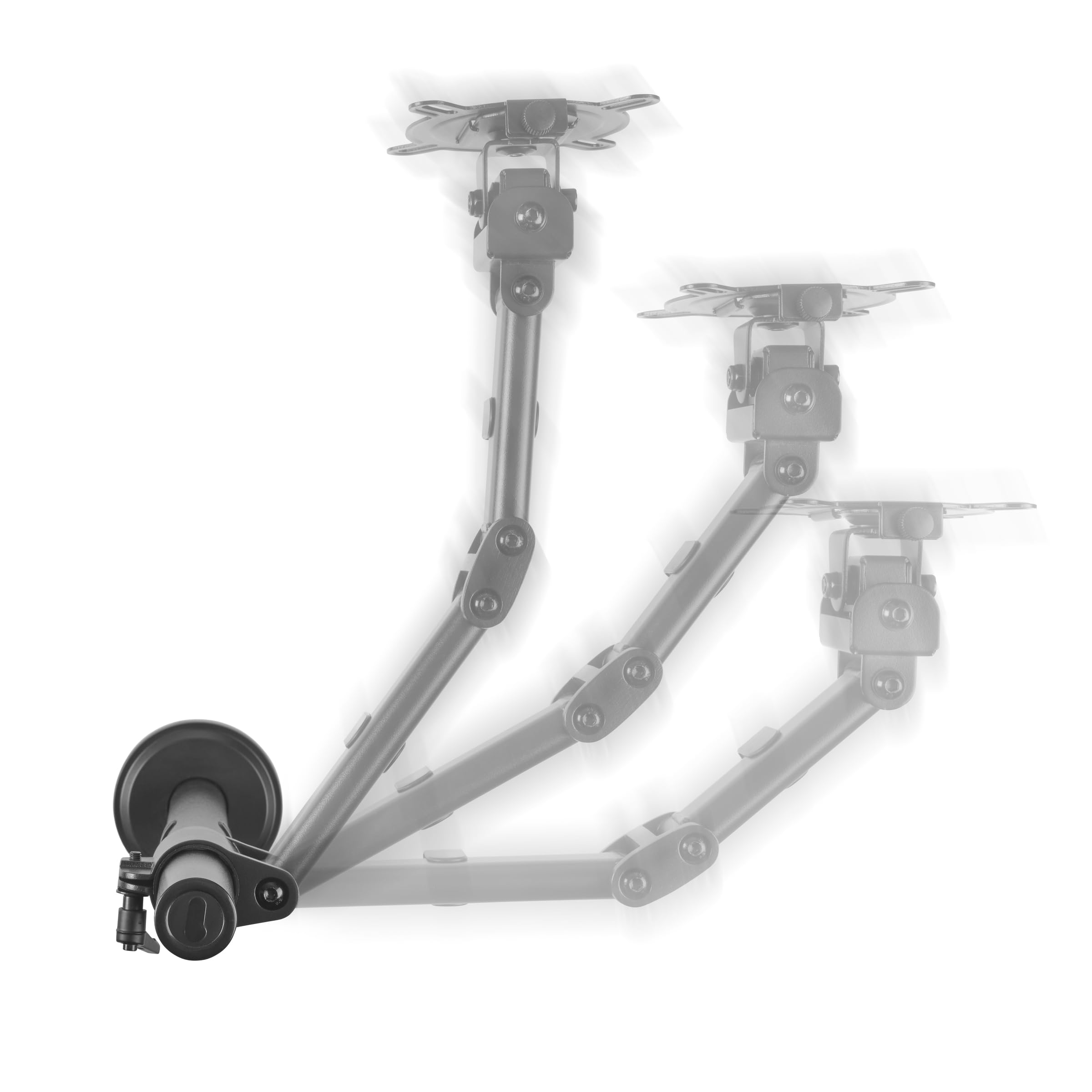 Bras de Moniteur Universel One for All - 13 à 32 Pouces - VESA 75/100 mm - Réglage de la Hauteur - Inclinaison (90°), Pivotement (180°) et Rotation (360°) - 8 kg par écran - Noir (DM2110)