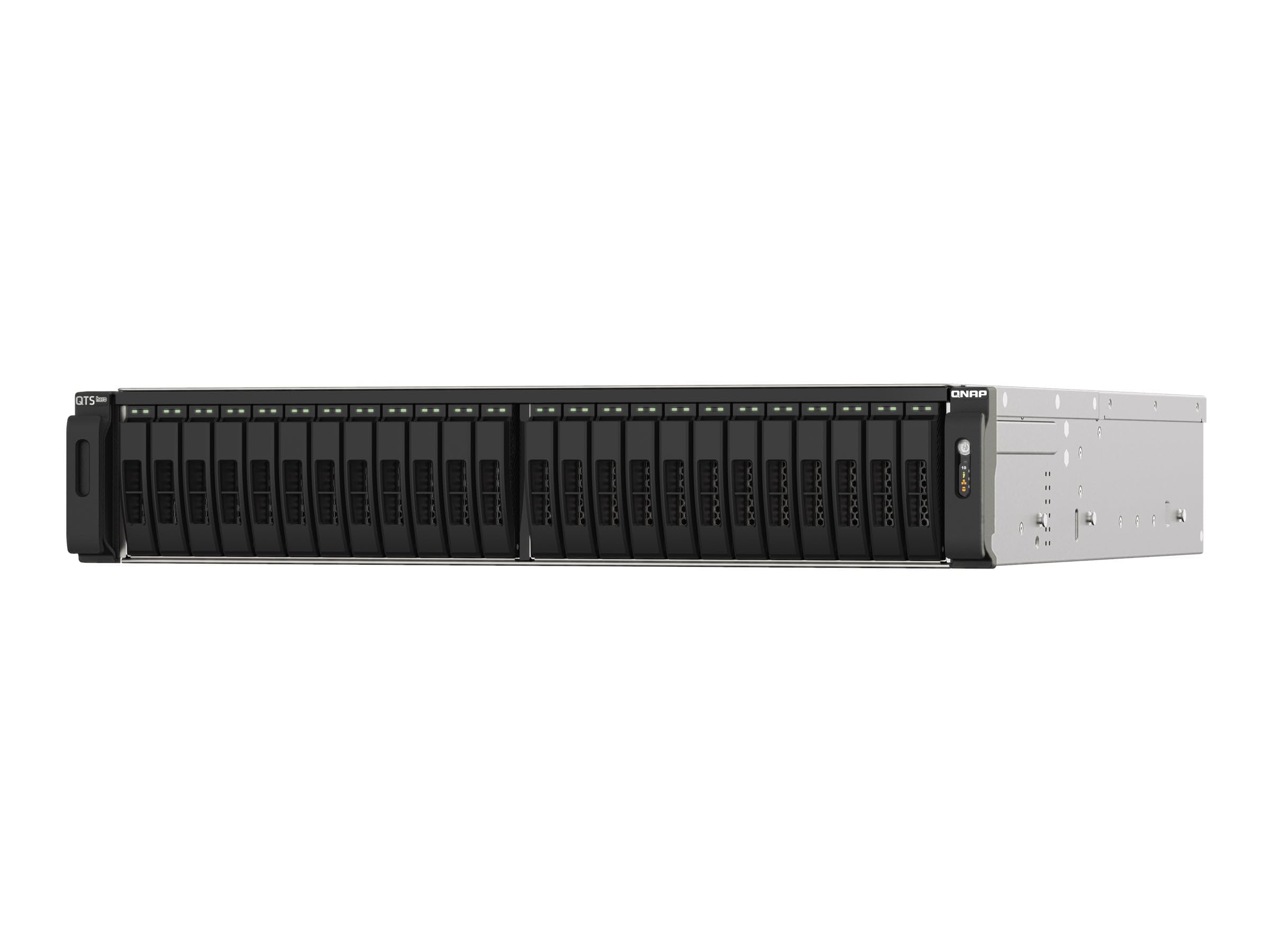 QNAP TS-h2490FU-7302P-128G 24 Bay Dual Node NAS with One Dual-Port 25GbE SmartNIC Ports and 1100W Redundant PSU