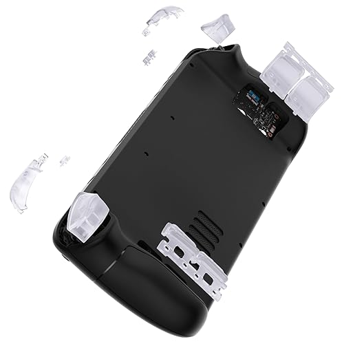 Miniatura 9 de eXtremeRate Juego completo de botones de repuesto transparentes para Steam Deck, parachoques ABXY D-pad personalizado para bricolaje, botones de