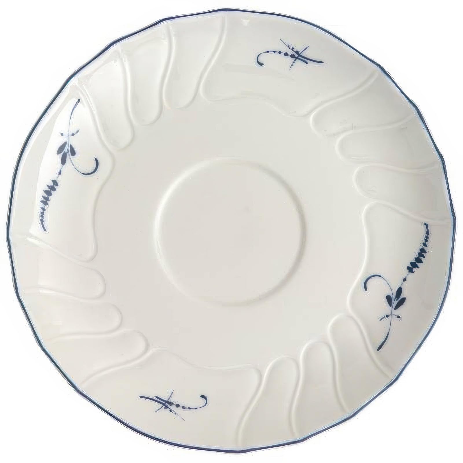 Villeroy & Boch Vieux Luxembourg Tee-Untertasse 6er Set 15,5cm weiß blau