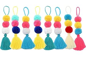10 Pcs Cute Pompom Tassels for Bags: Craft Your Style!