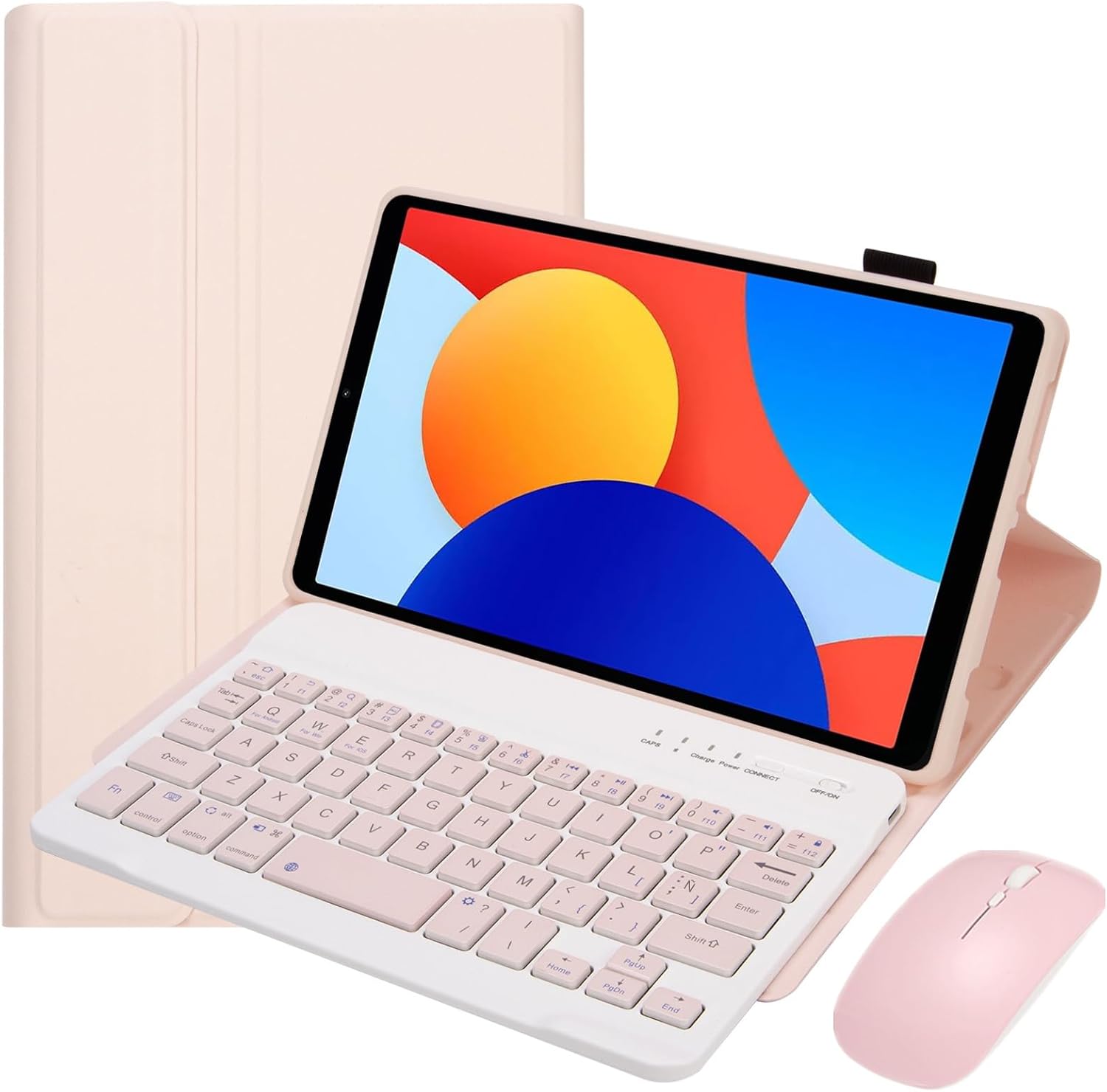 Keyboard Case for Redmi Pad SE 8.7 Inch, Detachable Wireless Keyboard with Tablet Mouse, Soft Back Cover,Deep Green