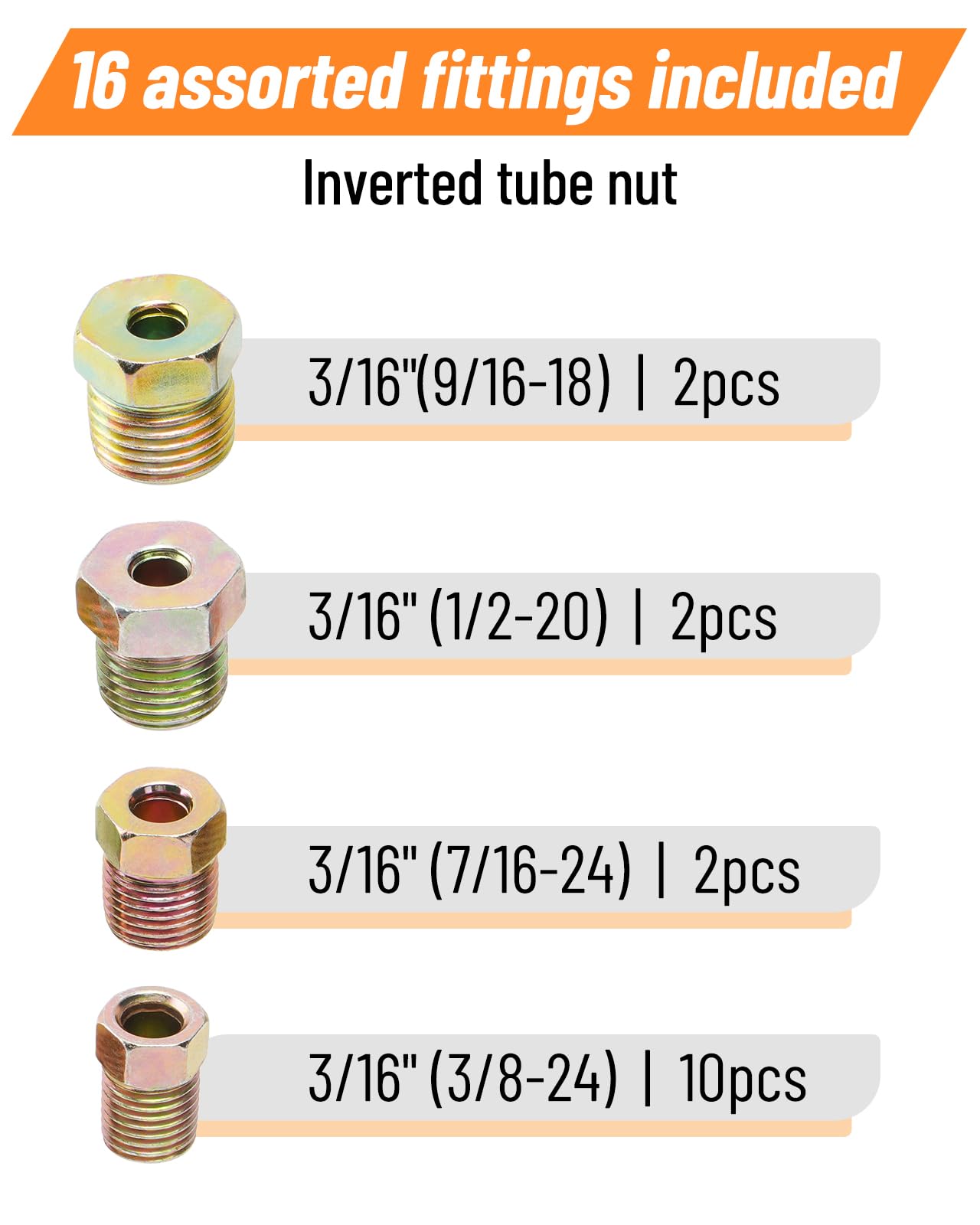 Set doppio e semplice, per tubo del freno, 7 m, tubo del freno, diametro di 4,75 mm, in acciaio (16 viti + 4 connettori), pinza piegata, kit di tubi del freno