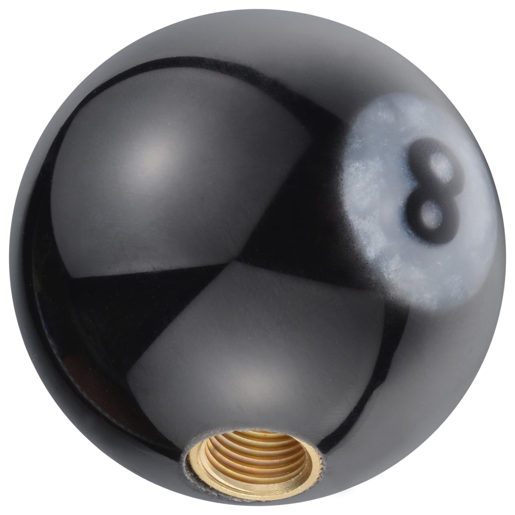 Padaodao Black Number 8 Ball Gear Knob, Vehicle Shifter Grip Handle Knobs For Most Manual Automatic Transmissions Cars Suv Trucks,