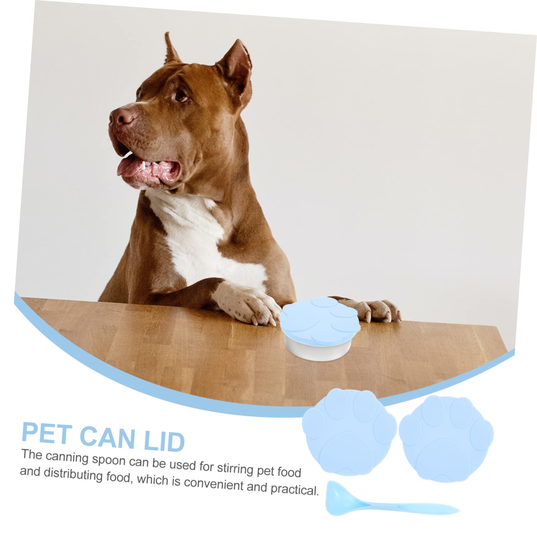Happyyami 5sets Coperchi Per Lattine Per Cibo Per Animali Domestici Cucchiaio Inclusa Impermeabili e Flessibili Per Conservare Fresco Cibo Scatola