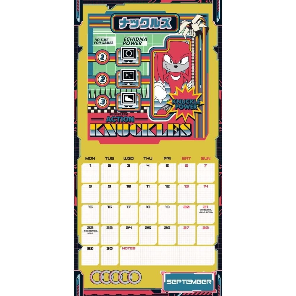 2025 Calendar Sonic The Hedgehog Month to View Sega Square Calendar Official Product - Image 4