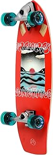 Flow Surfskates Grom 29' Red Surf Skateboard with Carving Truck