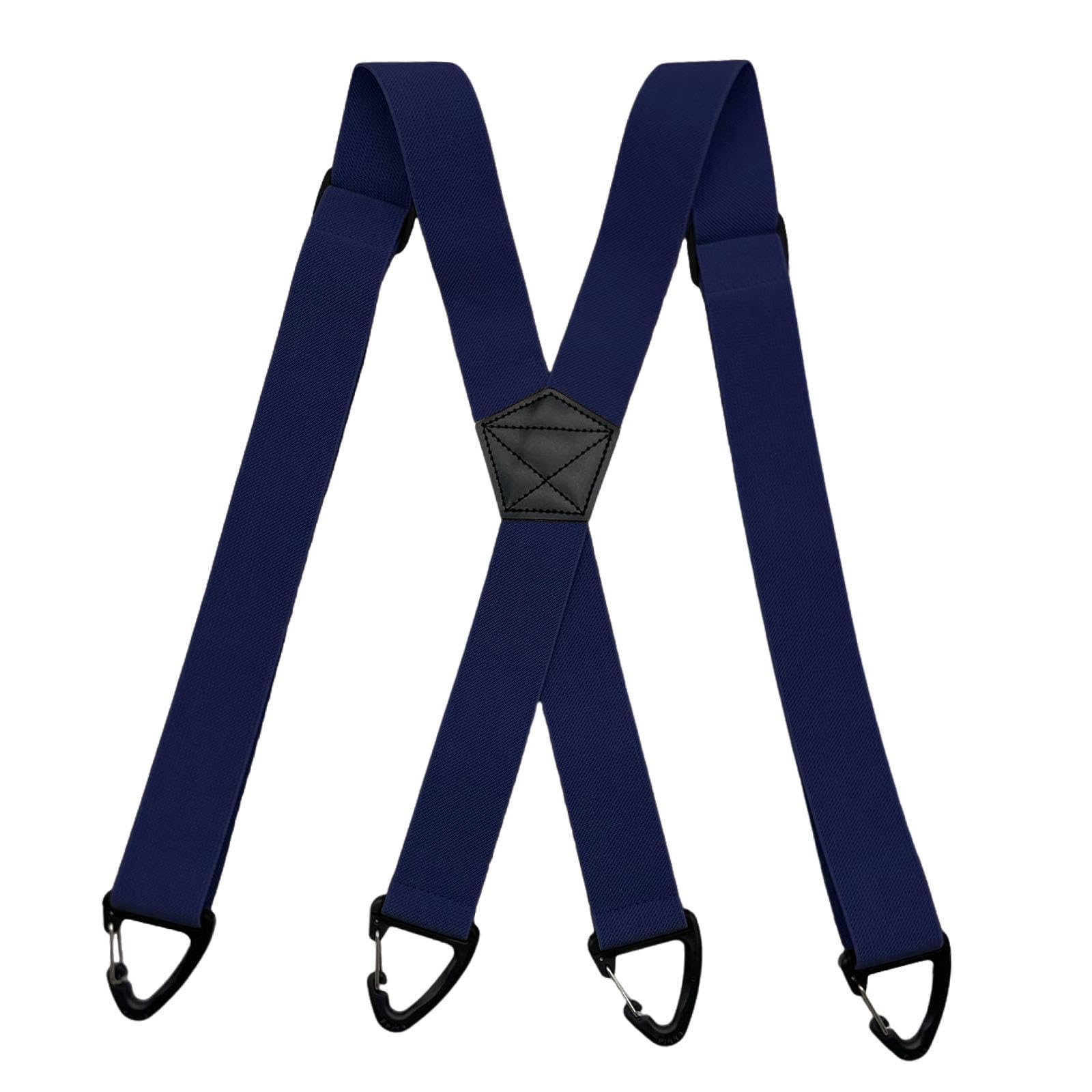 Men's Suspender Sturdy Work Suspender Costume Accessories Navy Blue 4 Hooks Clothing Shoes & Accessories | Mens Accessories | Suspenders Braces-image-33
