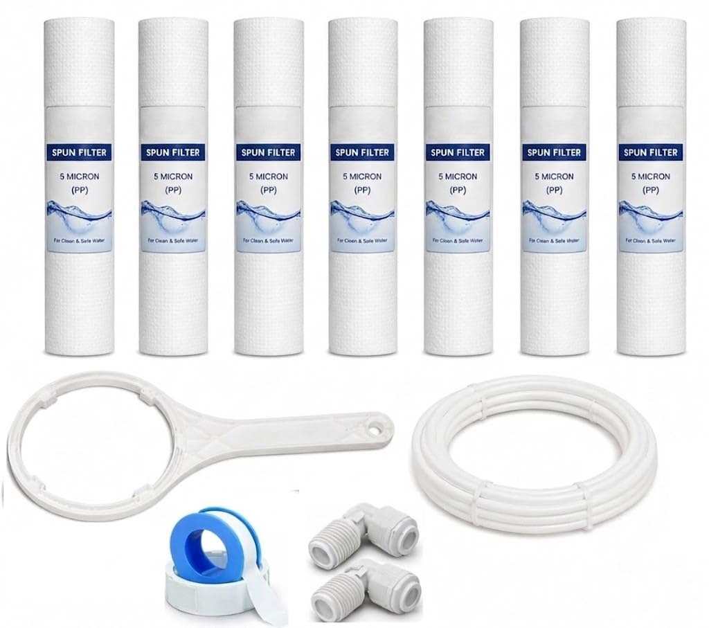 Premium PP Spun Filter Cartridge Set of 7, Sediment Water Filter Replacement Cartridge for Domestic RO Water Purifiers, Helps Reduce Dirt, Dust, Sand & Suspended Particles-picture-20