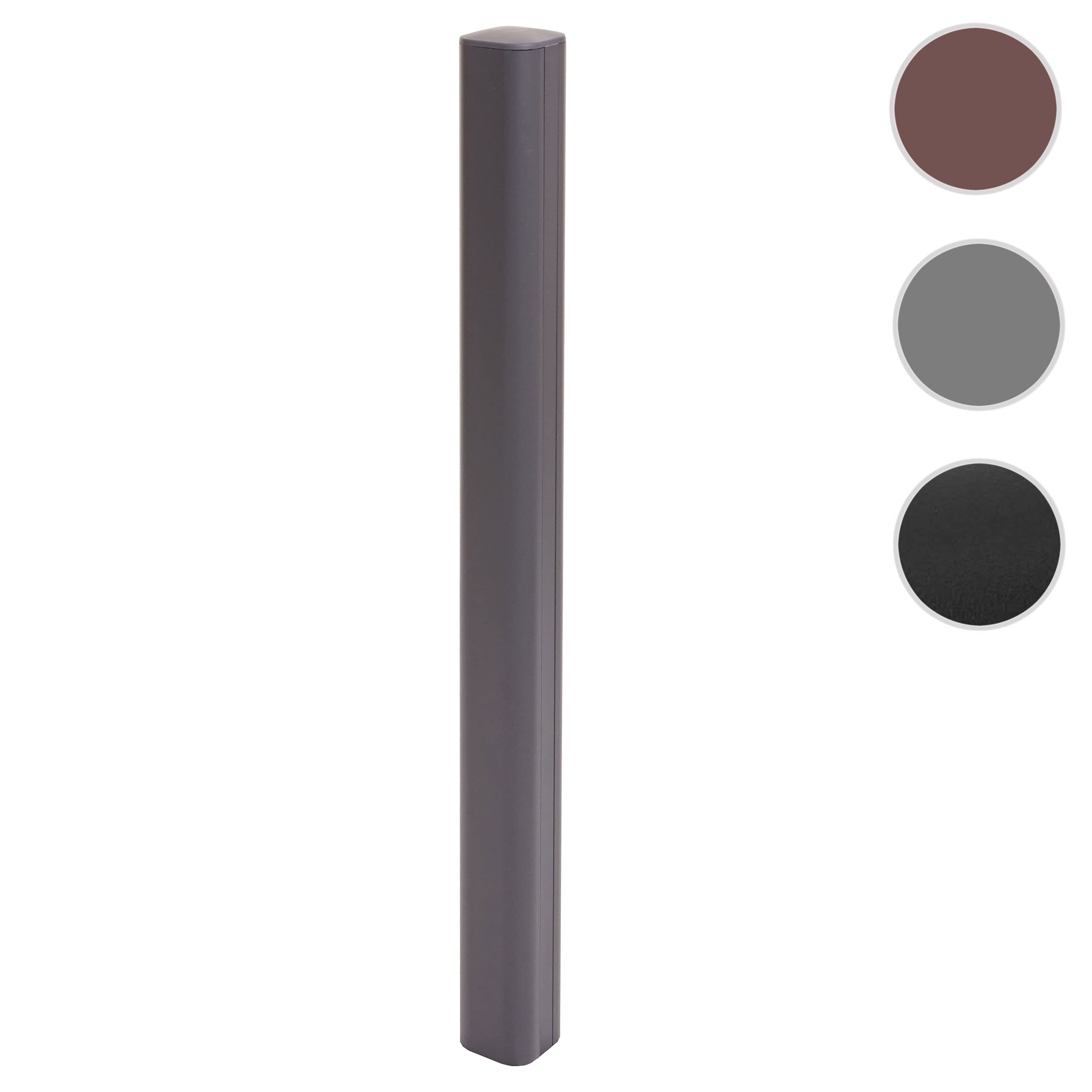 Mendler Aluminiowe słupki Sarthe-WPC, słupki słupki, system wtykowy - 98 cm, szare
