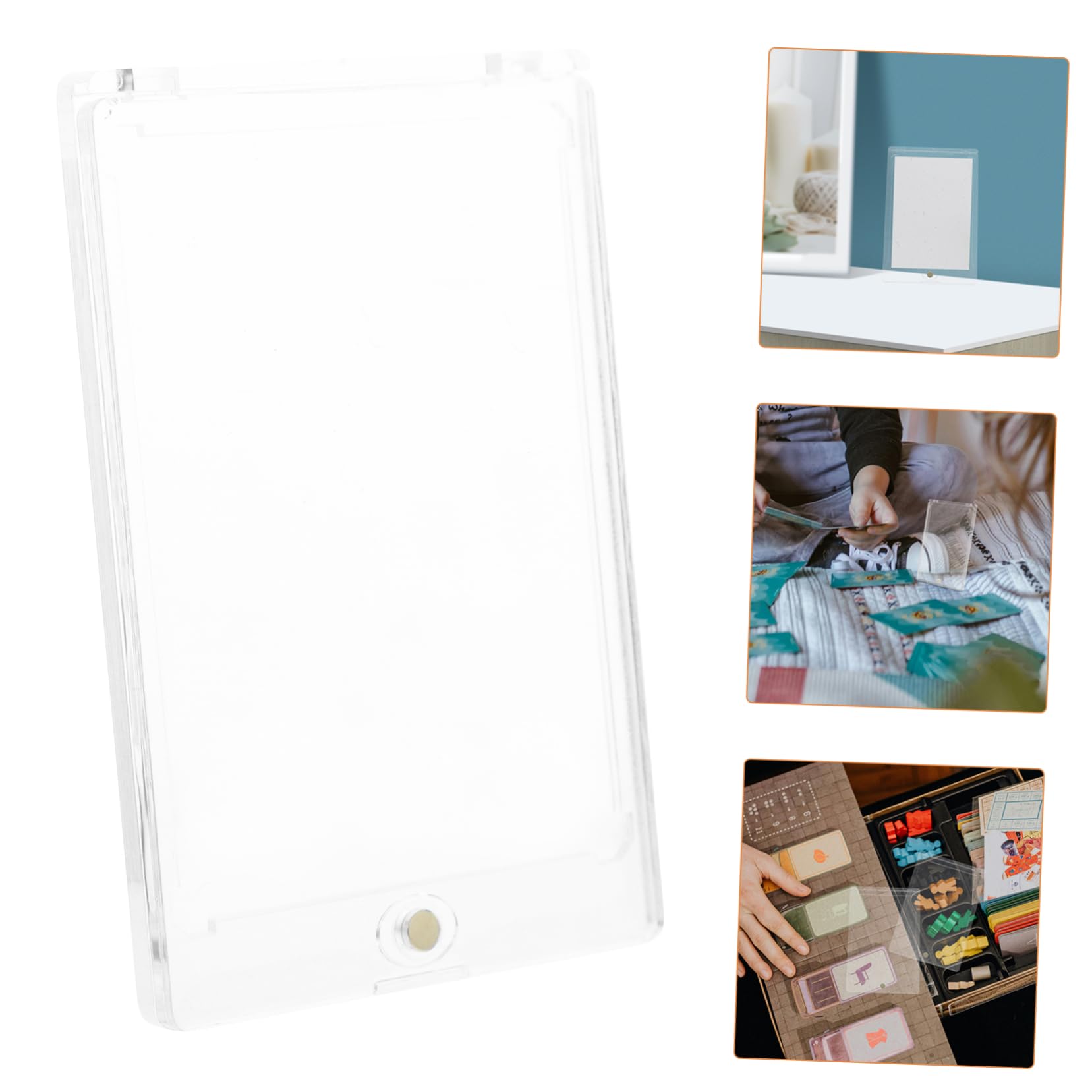 KOMBIUDA 10 Pezzi Custodia Magnetica per Carte Collezionabili in Plastica, Chiusura Magnetica, Protegge e Organizza Carte da Gioco e Sportive