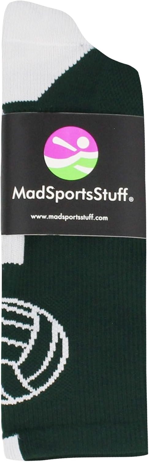 MadSportsStuff Volleyball Socks for Girls, Women & Teens in Crew Length Volleyball Accessories and Gifts