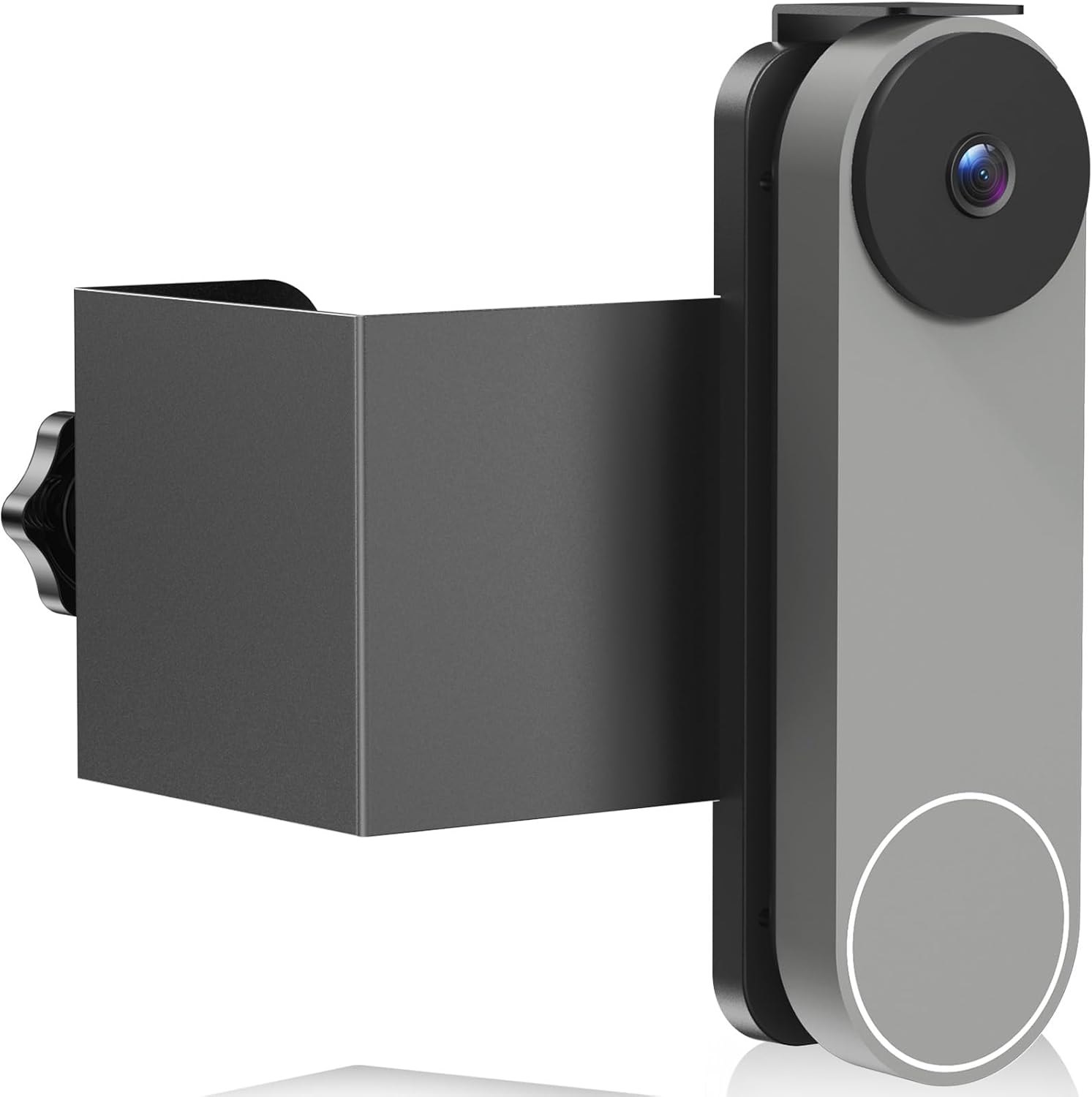 Anti-Theft Mount Compatible with Google Nest Doorbell (Battery), No Drill Adjustable Mounting Bracket Holder Accessories for Apartment Rentals, Enhanced Protection Doorbell Mount Bracket