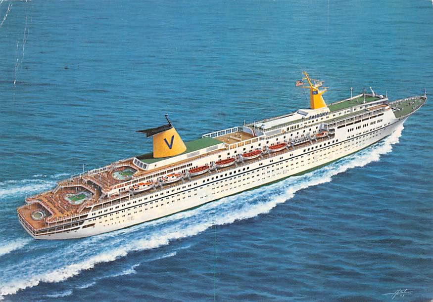 M.S. Fairsky M.S. Fairsky, Sitmar Cruises Postcard