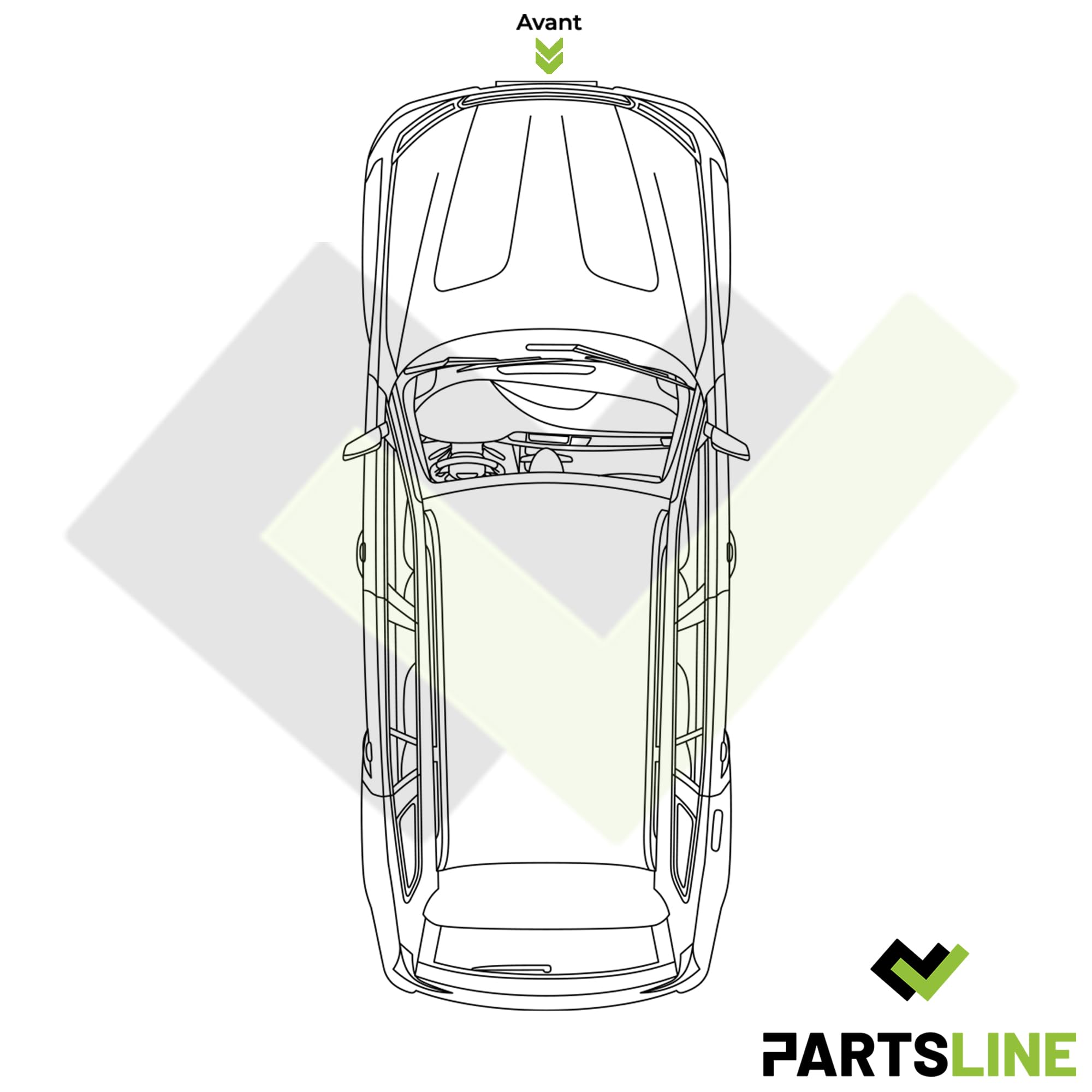 Partsline (Lot de 2) Silent bloc butée de berceau moteur compatible avec Micra 3, Clio 3, Mé.gane 2, Modus, Scénic 2 8200275524 8200742904 8200742906