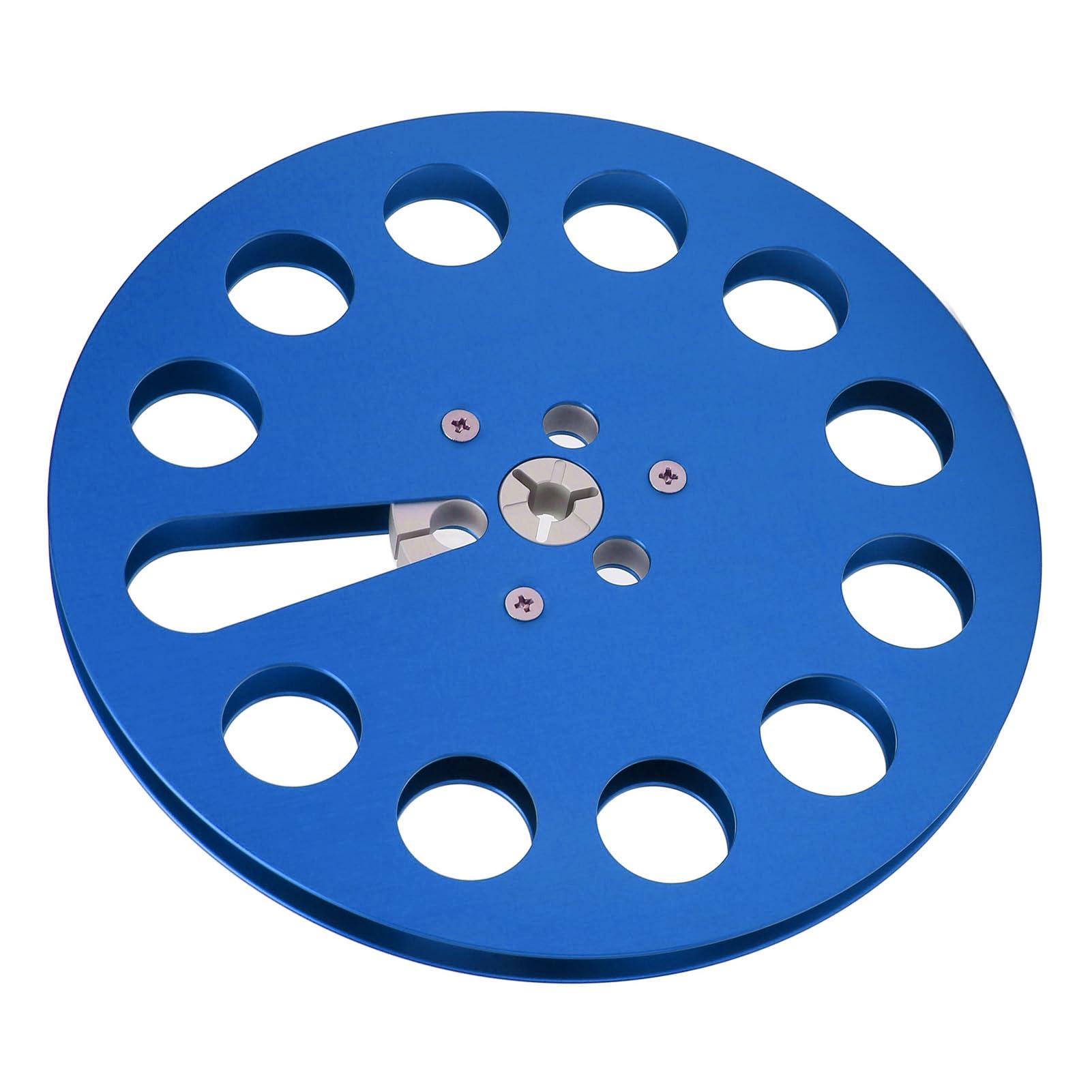 1/4 7 Zoll Leere Tonbandspule, Offene Tonbandspule, 11 Löcher, Universelle Offene Tonbandspule, Leere Tonbandspule, Aufnahmebandspule für Tonbandgeräte (Blau)