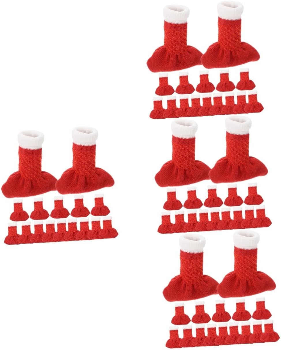 DOITOOL 64pcs Christmas Chair Non- Covers for Table Feet Adorable Holiday Decor for Kitchen and Dining Room Furniture