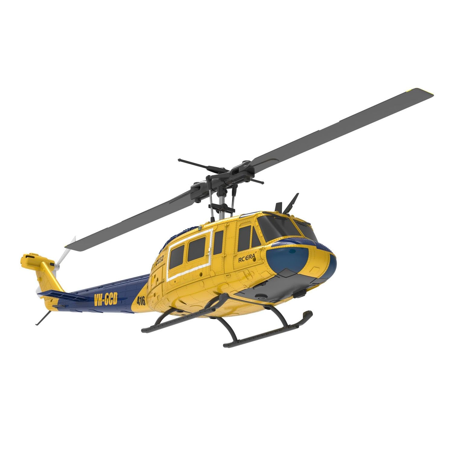 1/48 Rc Simulazione Elicottero Modello C032 Uh-1 Telecomando Stunt Aircraft One Click 3D Flip Optical Flow Posizionamento Giocattolo Regalo
