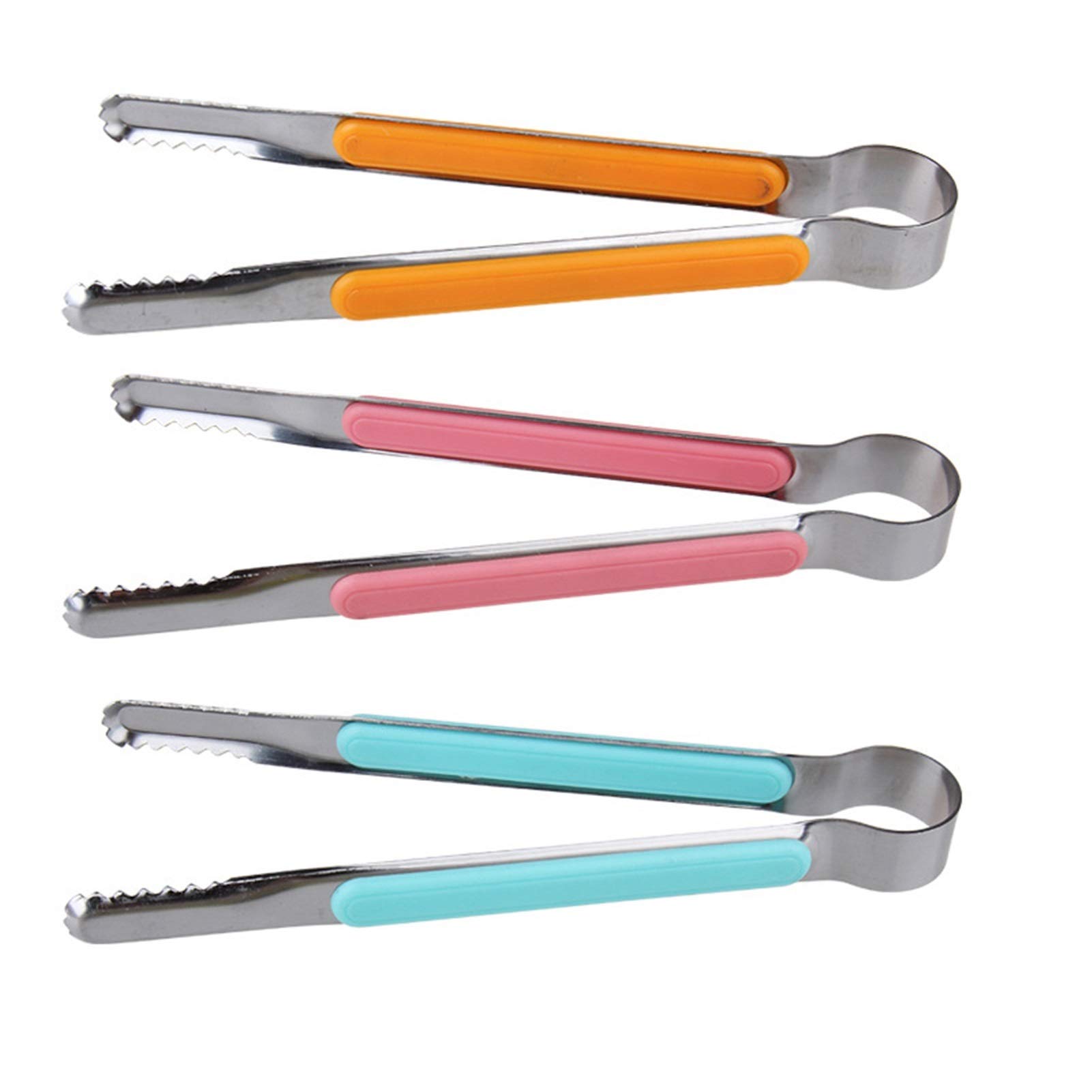Pinzas de Cocina Pinzas de Acero Inoxidable para Alimentos utilizadas en la Cocina Pinzas de Cocina antiescaldado súper largas (Naranja)