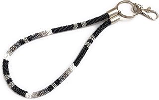 Beaded keychain, keychain wrislet Native American style id holder beaded card holder keyfob beaded keyring purse charm