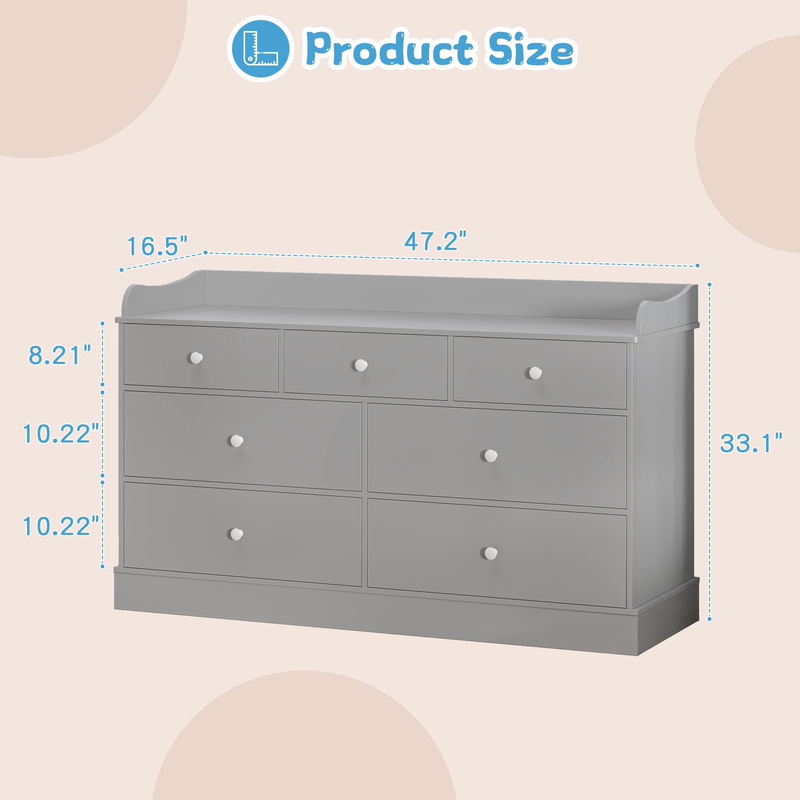 grey childrens dresser 4 Drawer Dresser