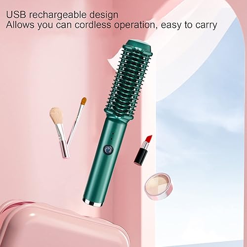 Miniatura 3 de Cepillo alisador de cabello inalámbrico, cepillo alisador de pelo inalámbrico, peine alisador de pelo recargable por USB para salón en casa, cepillo