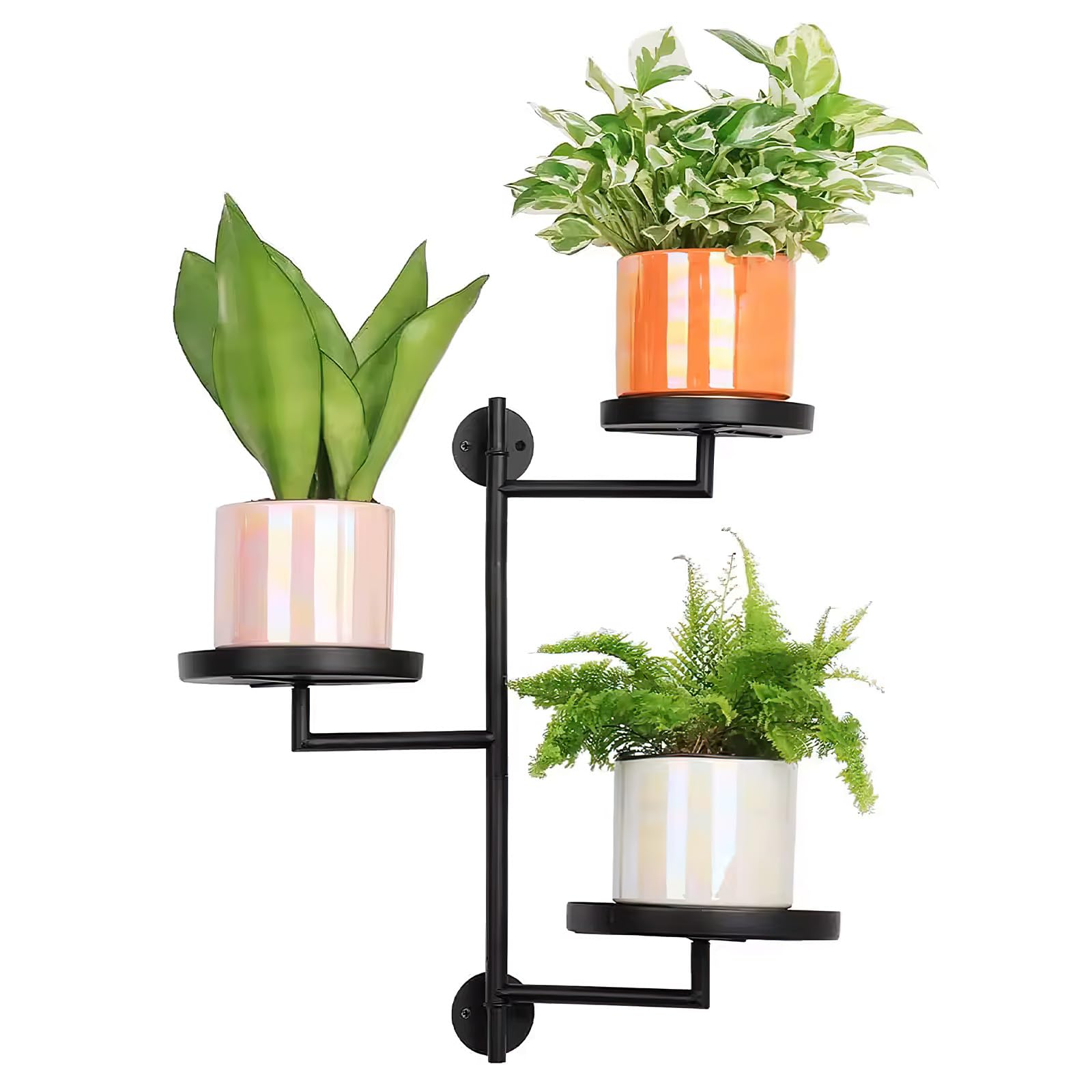Support rotatif pour plantes à 3 niveaux pour petits espaces et balcons encombrés