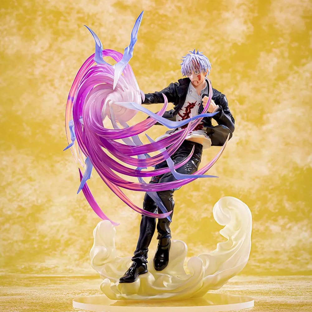 Jiumaocleu Anime Gojo Satoru Figura, JJK Figura Estatua Modelo de PVC, 18 cm, Modelo Combat, JJK Gojo Satoru Estatua Coleccionables Escritorio Decoración Regalos