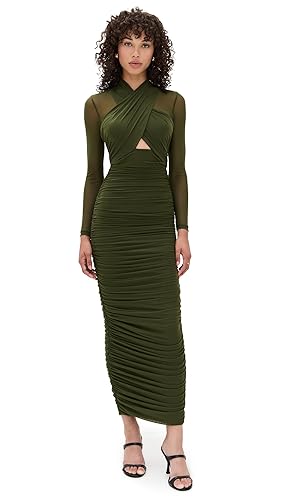 Bardot Women's Aliyah Long Maxi Dress - 8 - Dark Khaki