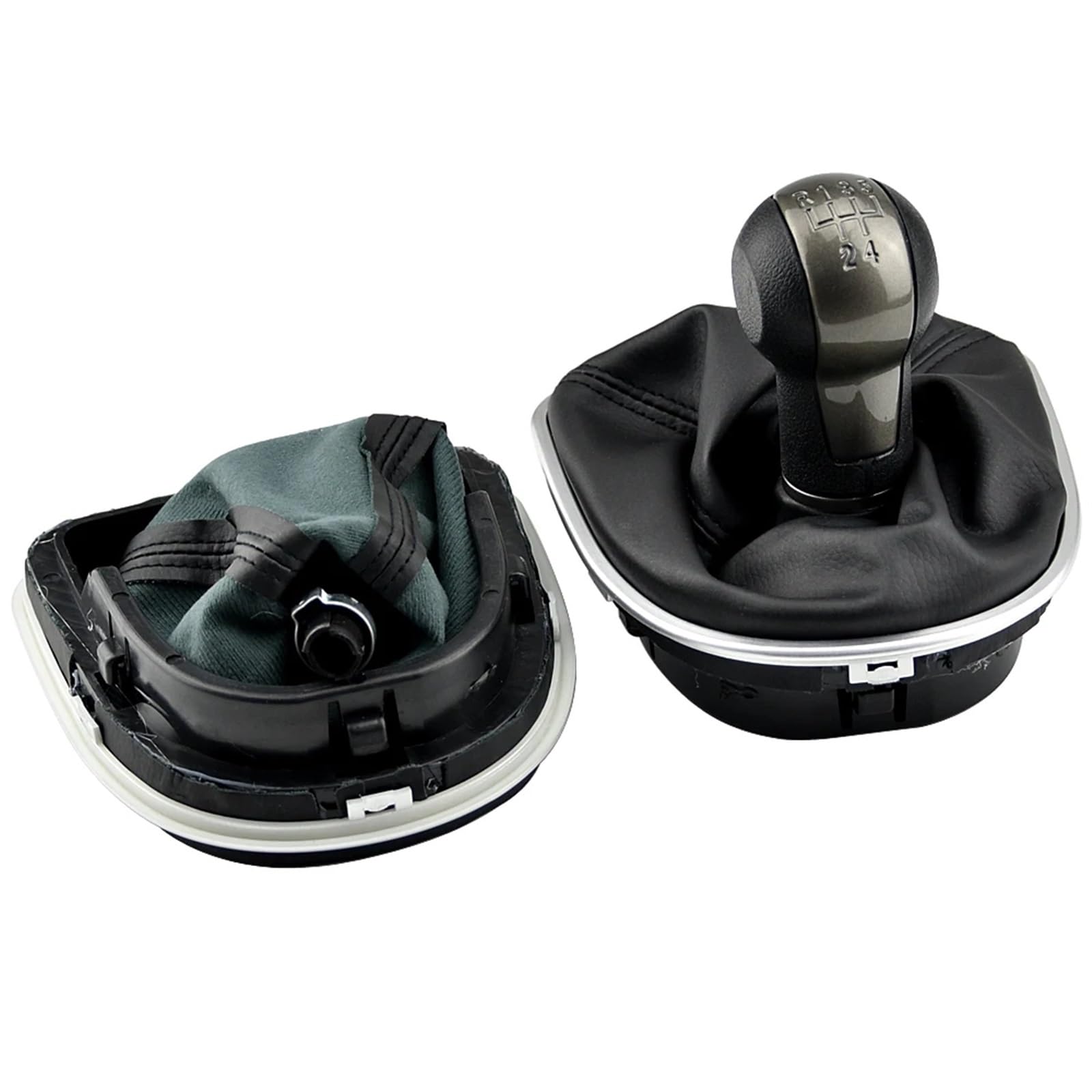 Somivo Pomello del cambio a 5 marce in pelle sintetica in poliuretano per Seat Leon II Toledo III Altea XL 2005-2012