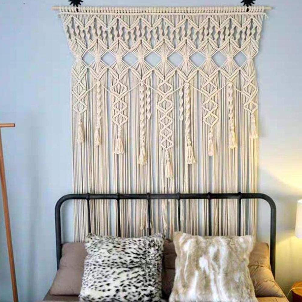 Tapiz Colgante de Pared Tejido de macramé, decoración de Arte geométrico Bohemio para el hogar, macramé Hecho a Mano, decoración del hogar, decoración de la habitación del Dormitorio del apartamento