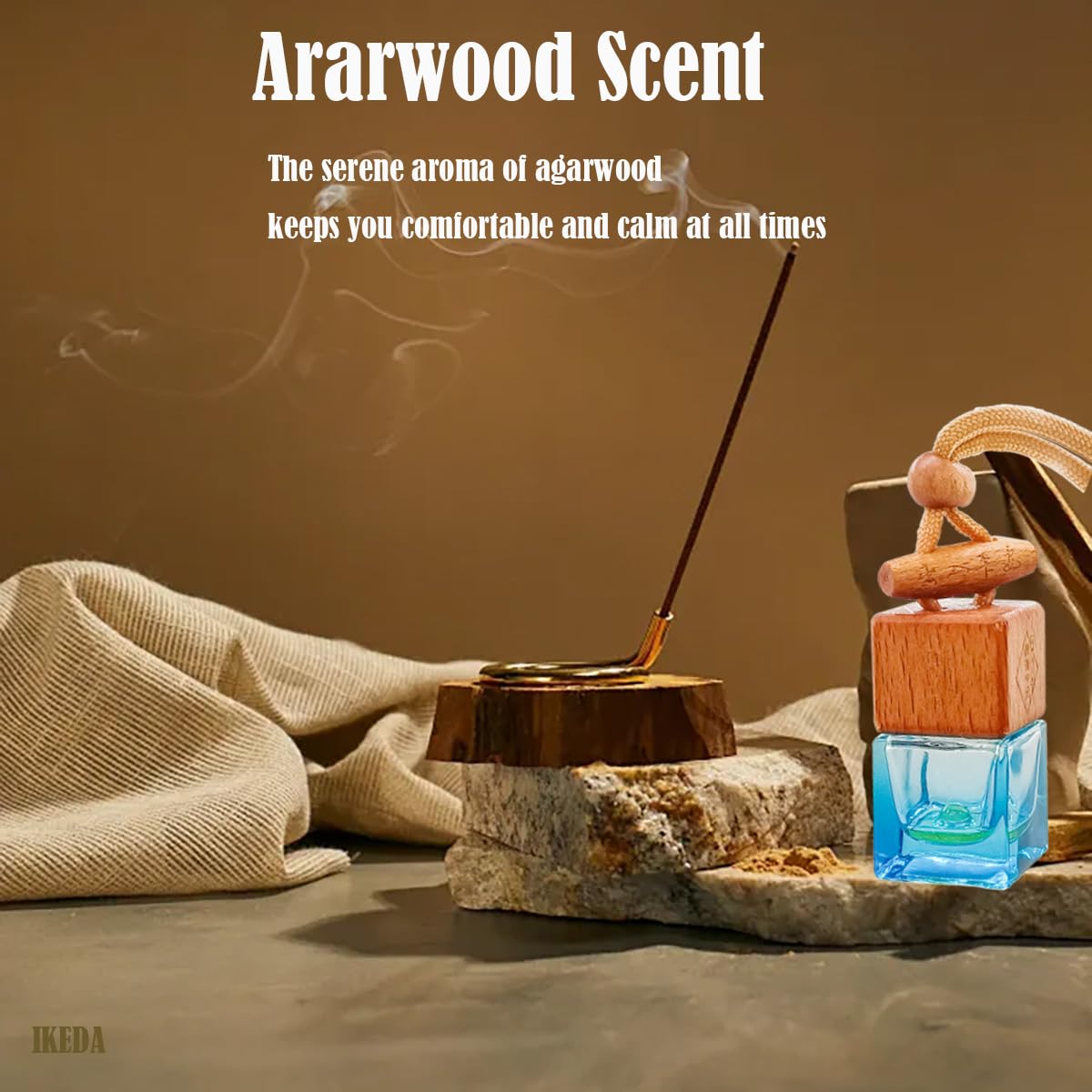 ikeda fragrance Odświeżacz powietrza do samochodu, 8 ml, zapachy natury, długotrwały zapach 45 dni, wiszące butelki z dyfuzorem, usuwa automatyczny zapach, świeże powietrze dla mężczyzn, dezodoryzator