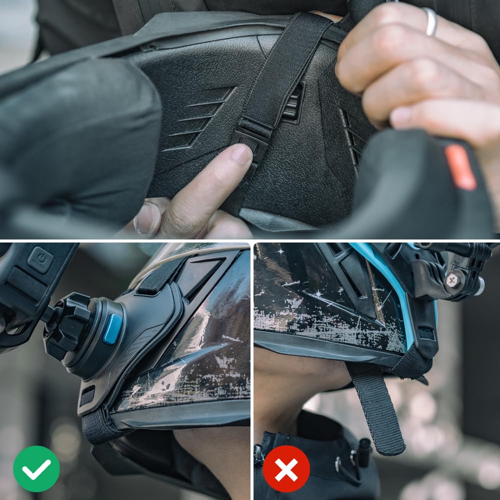 Soporte magnético para correa de barbilla de casco de motocicleta de liberación rápida para GoPro, soporte magnético para casco de motocicleta compatible con GoPro Hero 13, 12, 11, 10, 9, 8, 7