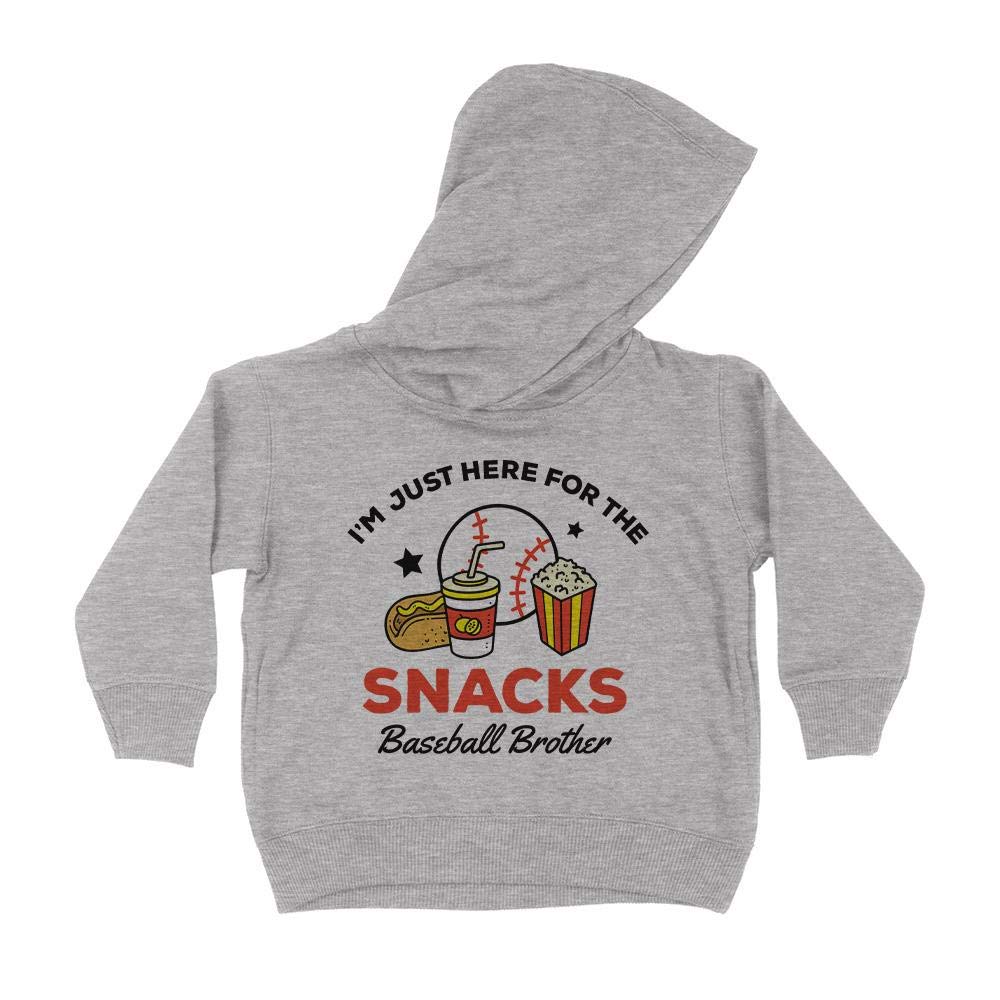Baseball Brother Kids Hoodie Sweatshirt Toddler 2T Heather Grey