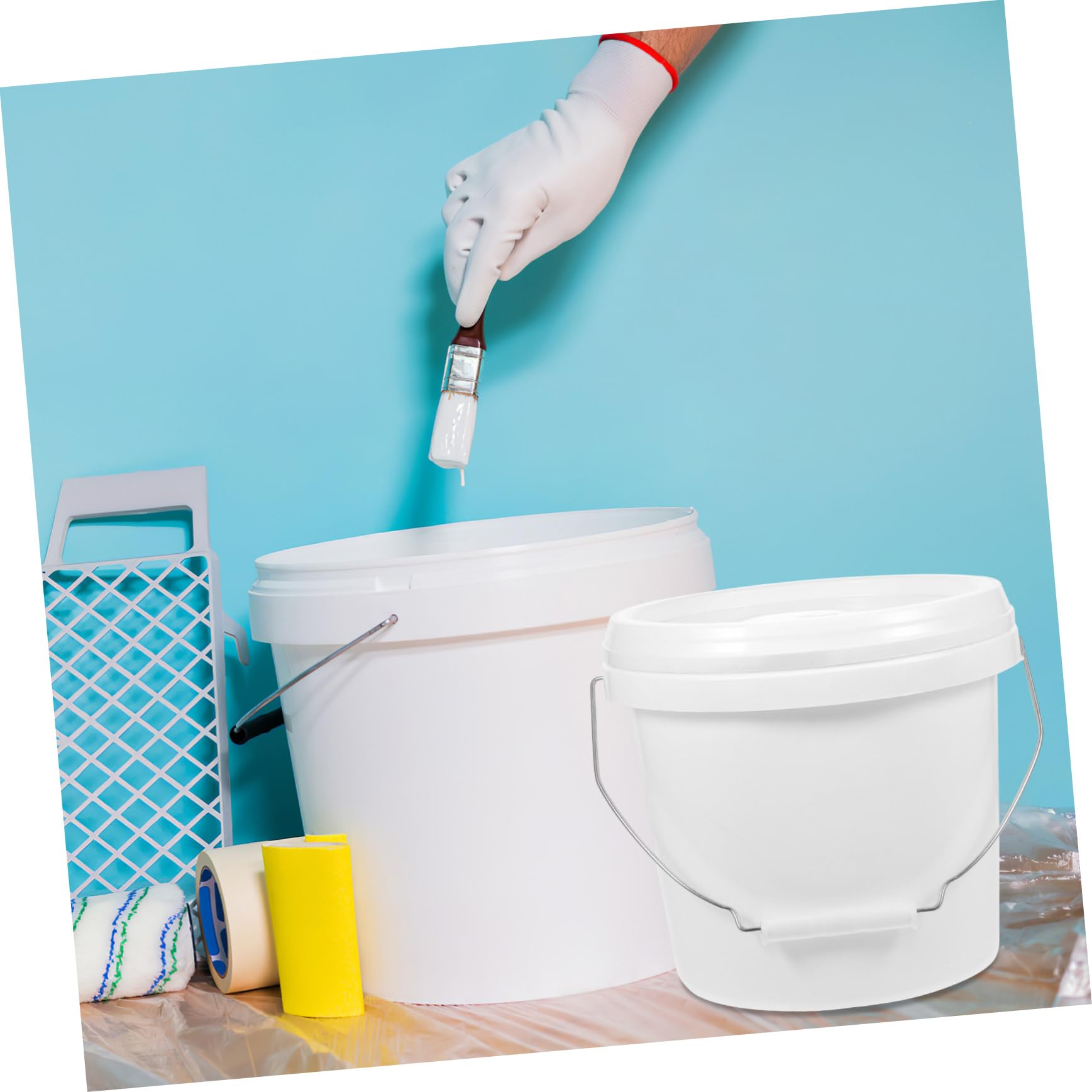SHINEOFI Cubo De Pintura Tapa Cubo Vacío De Almacenamiento para Uso Taller o Almacén